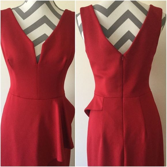 Black Halo Hendricks Sleeveless Column Dress Red - Picture 4 of 9
